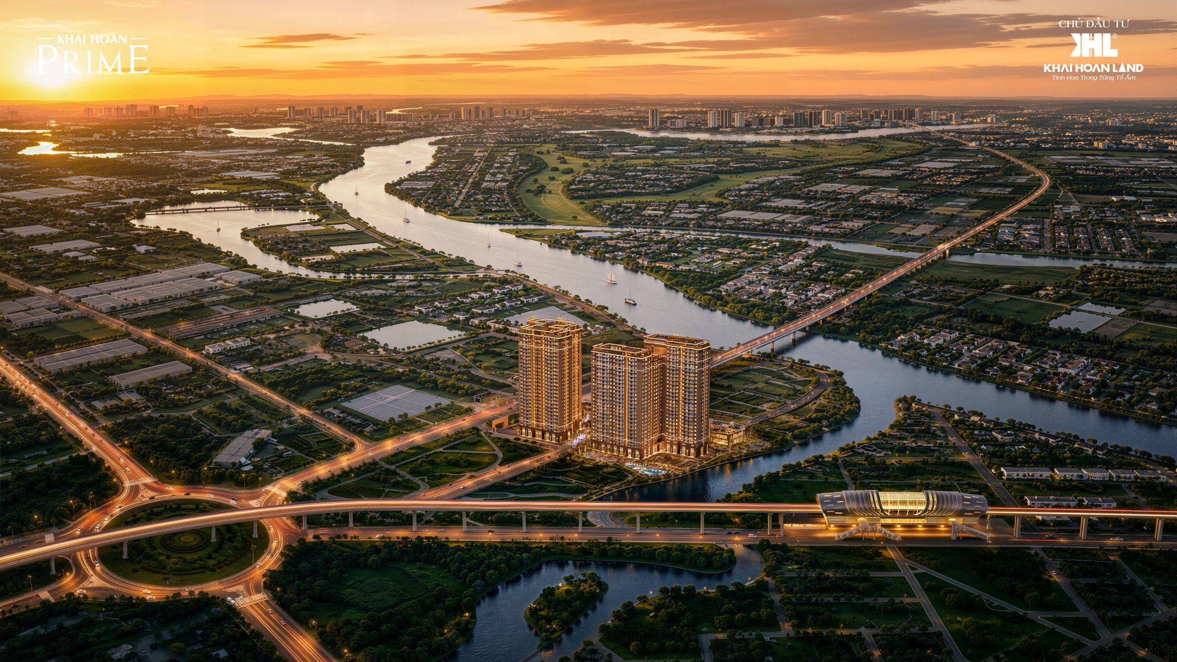 Phối cảnh minh họa tổng thể vị trí dự án Khải Hoàn Prime