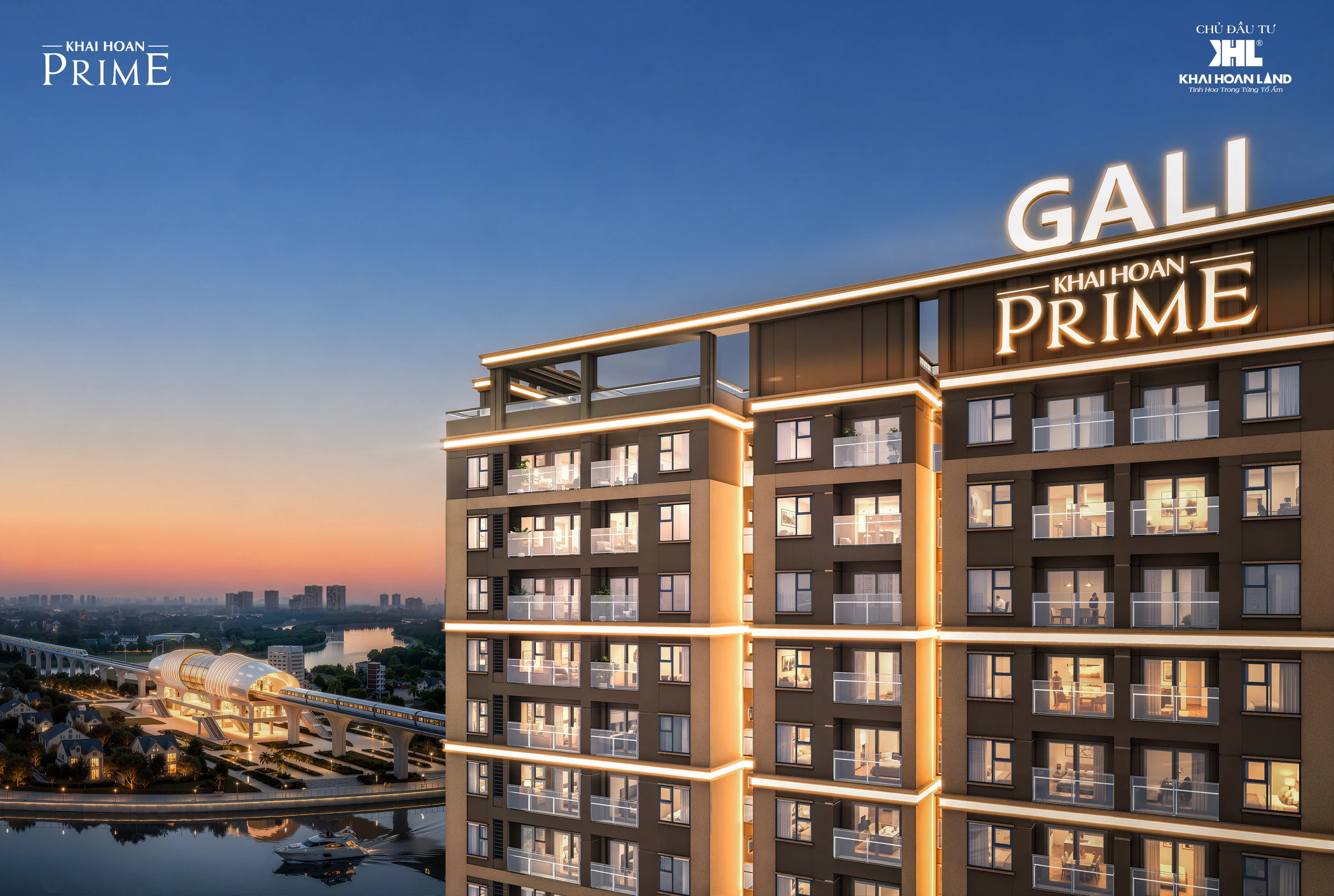 Phối cảnh minh họa tầm nhìn từ căn hộ Khải Hoàn Prime